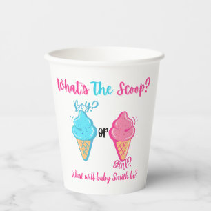 Wat is de Scoop Ice Cream Gender Reveal Papieren Bekers