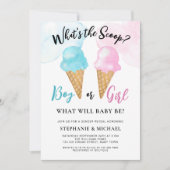 Wat is de Scoop Ice Cream Gender Reveal Party Kaart (Voorkant)