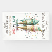 Wat is de scoop Party Welkom Spandoek (Horizontaal)