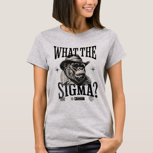 Wat is de sigma? Ironisch Meme Brainrot T-shirt (Voorkant)