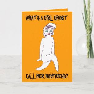 , WAT IS EEN GIRL GHOST HAAR BOYFRIEND-kaart Kaart