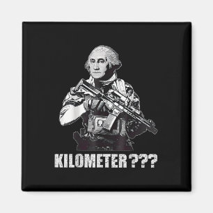 Wat Is Een Kilometer George Washington Meme Grappi Magneet