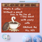 Wat is een koffie - Zonder een donut! Flyer (Enkel)