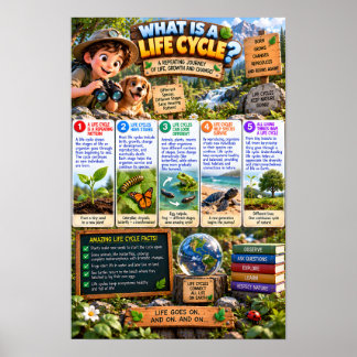 Wat is een Levenscyclus Infographic Poster