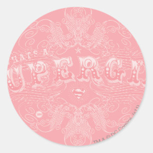 Wat is een Supergirl om Roze te doen? Ronde Sticker
