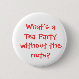 Wat is een Tea Party zonder de noten? Ronde Button 5,7 Cm