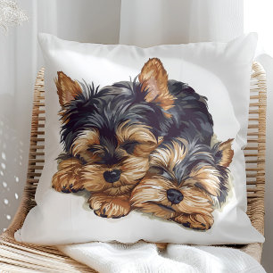Wat is er beter dan een Yorkie? Twee Yorkies! Kussen