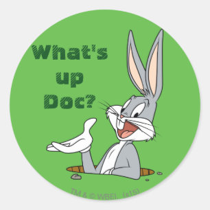 WAT IS ER DOKTER?™ BUGS BUNNY™ Konijnenhol Ronde Sticker
