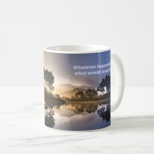 Wat is er gebeurd met wat Jezus zou doen? mok (Voorkant rechts)