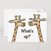 Wat is er? Giraffe briefkaarten (Voorkant / Achterkant)
