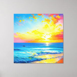 "Wat is er in het water". Canvas Afdruk