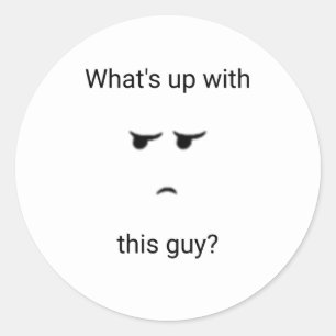 Wat is er met die vent? Sticker