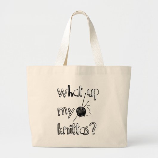 Wat is er met mijn breitta? grote tote bag (Voorkant)