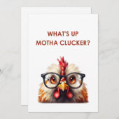 WAT IS ER MET MOTHA CLUCKER? BEDANKKAART (Voorkant / Achterkant)