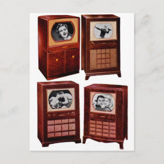 wat is er op tv 1951 ? briefkaart