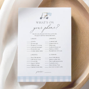 Wat is er op uw telefoon golf douche spel kaart