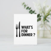 Wat is er voor eten? briefkaart (Staand voorkant)