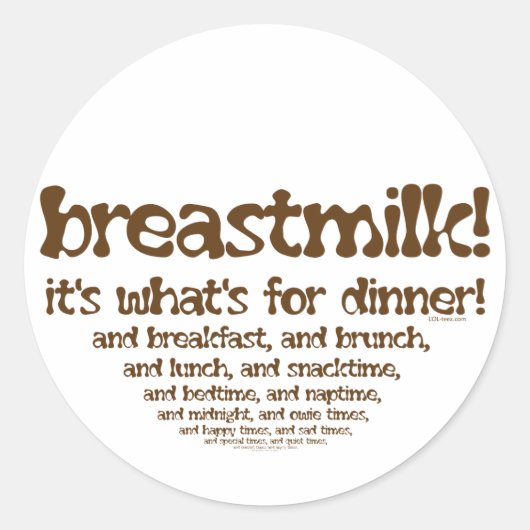 Wat is er voor het diner ronde sticker (Voorkant)