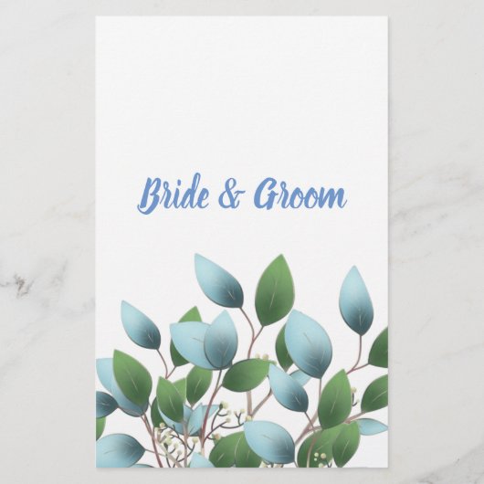 Wat is Eucalyptus in uw Bag Shower Game Card Flyer (Achterkant)