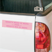 WAT IS HERS HAAR? BUMPERSTICKER (Op Truck)