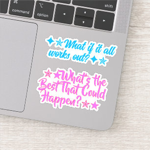 Wat is het Beste dat er kan Gebeuren? Positieve Qu Sticker