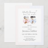 Wat is het brouwen van koffie Gender Reveal Invita Bedankkaart (Voorkant / Achterkant)