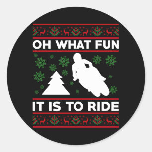 Wat Is Het Een Pret Om Motorfiets Dirt Bike Te Rij Ronde Sticker