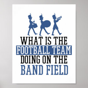 Wat is het Football Team Band Field Drumline Poster