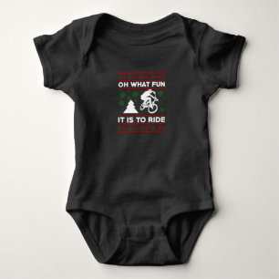 Wat is het leuk om met de fiets Kerstmis te vieren Romper
