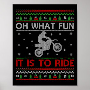 Wat is het leuk om met Kerstmis lelijke Motocross Poster