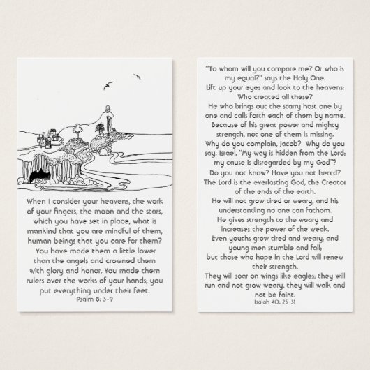 Wat is het man dat je aandachtig bent in de Schrif Visitekaartje (Voorkant /achterkant)