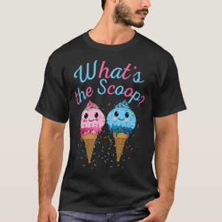 Wat is het Scoop Ice Cream Geslacht Onthullen Roze T-shirt