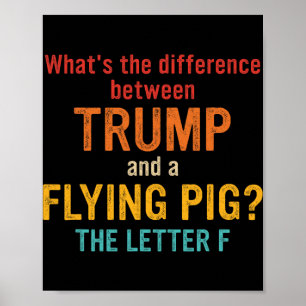 Wat is het verschil tussen Trump en een vliegend P Poster