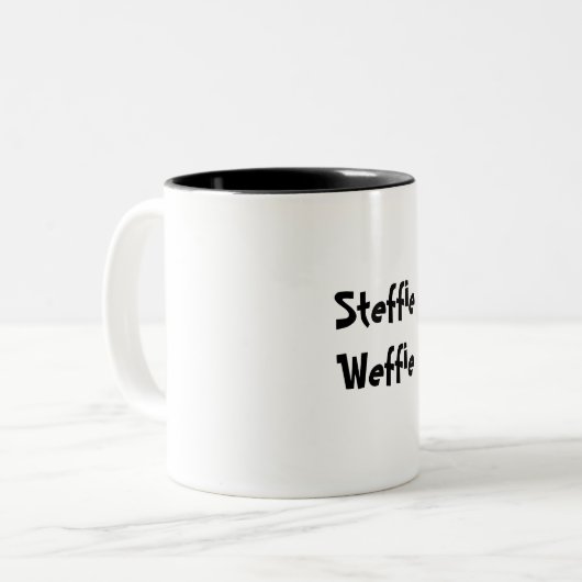 Wat is je bijnaam voor Stephanie? Tweekleurige Koffiemok (Voorkant links)