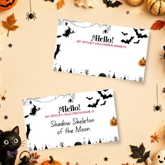 Wat is je enge Halloween-naam? | HalloweenCard Notitiekaartje