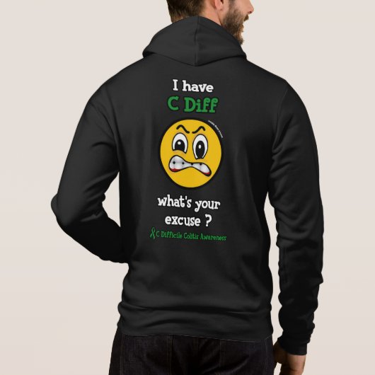 Wat is je excuus? C Diff Hoodie (Achterkant)