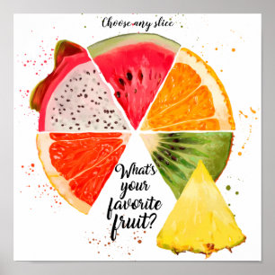 Wat is je favoriete fruit? poster