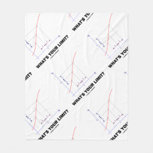 Wat is je limiet? Limietfunctie geek Humor Fleece Deken