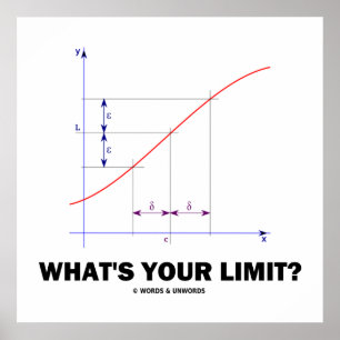 Wat is je limiet? Limietfunctie geek Humor Poster
