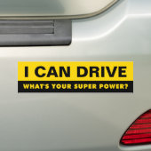 Wat is je superkracht? Bumpersticker (Op auto)