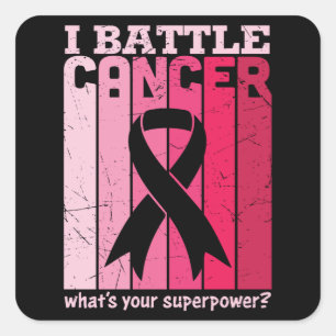Wat is je Superpower Breast Cancer Bewustheid Vierkante Sticker