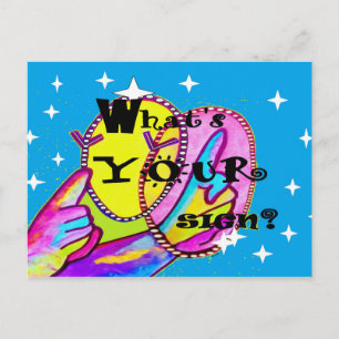 Wat is je teken? briefkaart