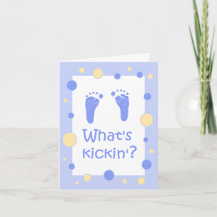 Wat is Kickin' baby shower-uitnodiging?