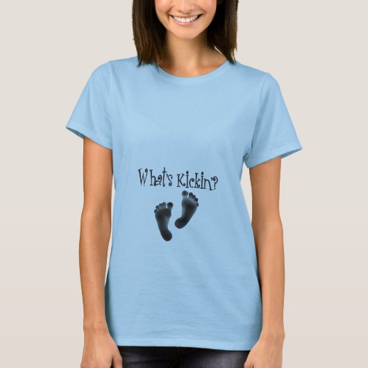 Wat is Kickin' moederschap Shirt 2 (Voorkant)