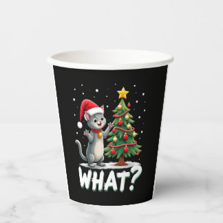 Wat is Leuk Kat die Kerstboom Omverduwt Katten Xma Papieren Bekers