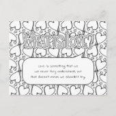 Wat is Love Coloring Briefkaart (Voorkant)