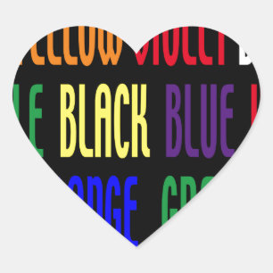 Wat is mijn kleur? hart sticker