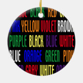 Wat is mijn kleur? keramisch ornament (Achterkant)