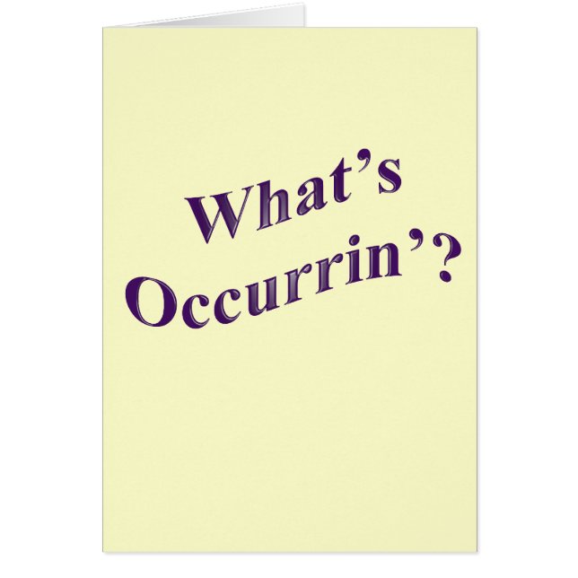 Wat is Occurrin? (Voorkant)