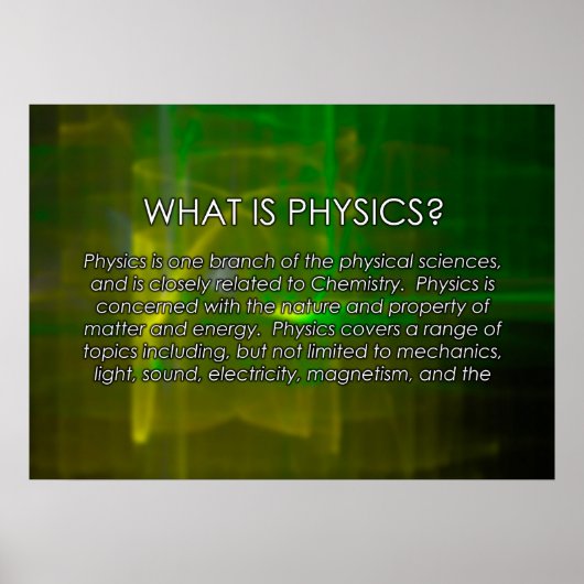 Wat is Physics? Poster (Voorkant)